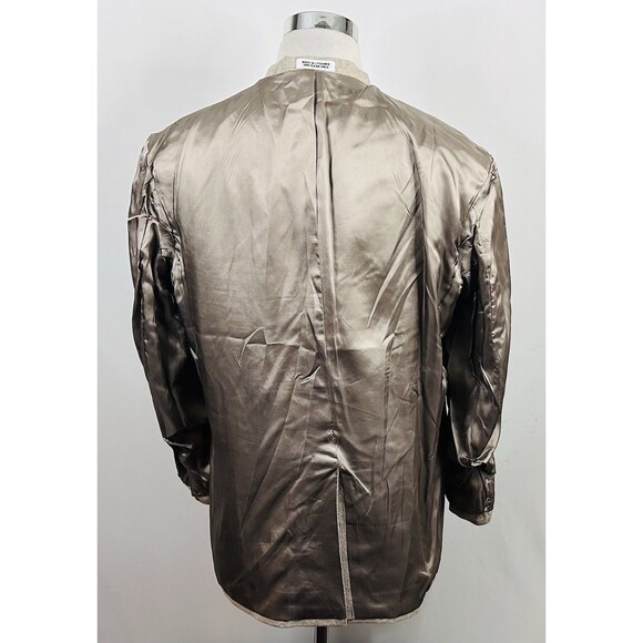 RBM 46R Sport Coat 100% Silk Beige Knit Two Button Fully Lined Vented - Picture 8 of 8